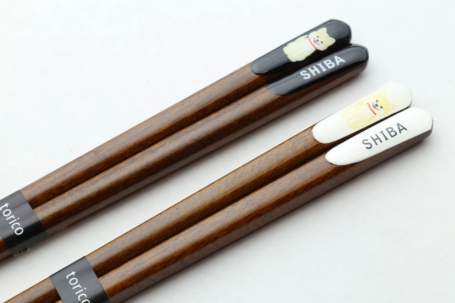 Premium Japanese Ebony Wood Chopsticks — Shiba Inu Design Lacquered Twin Pair - Image 3