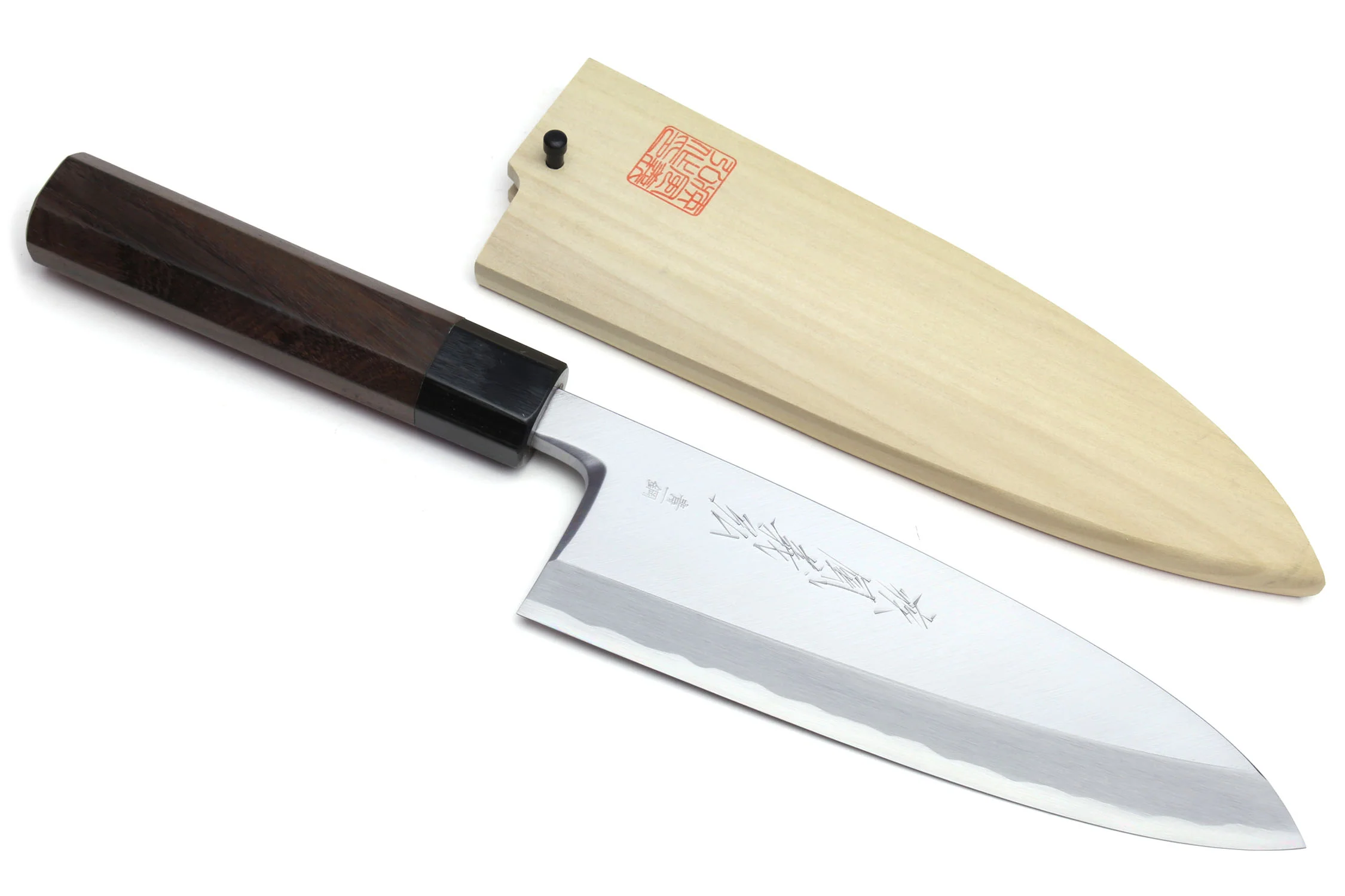 Yoshihiro Aonamiuchi Blue Steel #1 Deba Japanese Fillet Knife Shitan Handle - Image 9