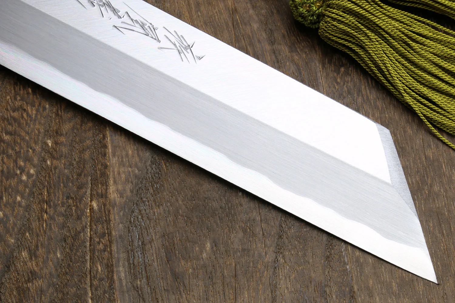 Yoshihiro Aonamiuchi Blue Steel #1 Kenmuki Japanese Single Edged Vegetable Knife - Image 5
