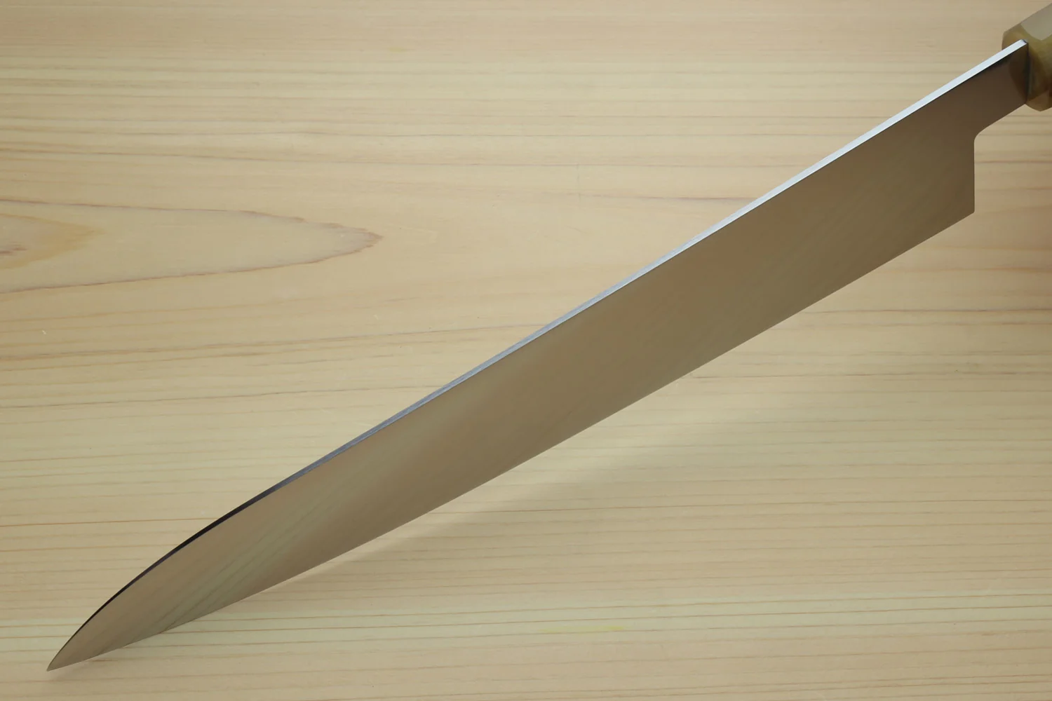 Yoshihiro AUS10 Ice Hardened Stainless Steel Gyuto Japanese Chef Knife with Ocean Blue Handle 9.5" (240mm) - Image 4