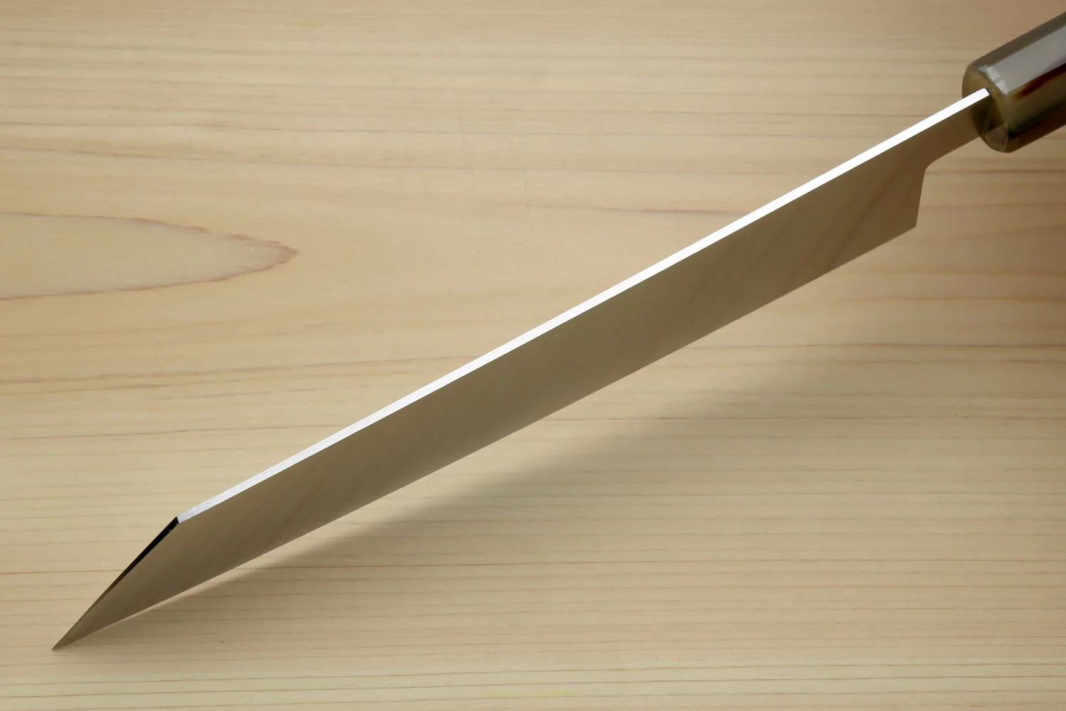 Yoshihiro AUS10 Ice Hardened Stainless Steel Kiritsuke Japanese Chef Knife with Ocean Blue Handle - Image 6