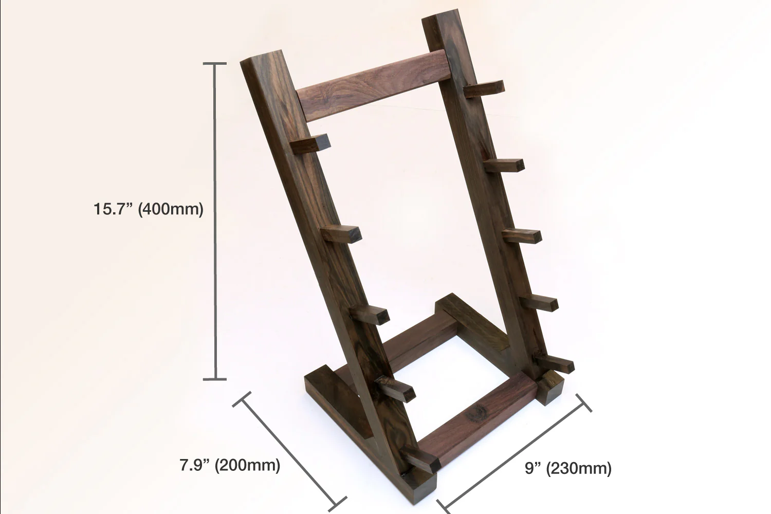 Yoshihiro Ebony and Rosewood Knife Rack Stand Chef Tool - Image 9