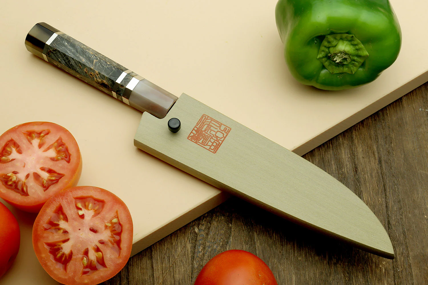 Hayate Hinoura Kurouchi Black-Forged Blue Steel Stainless Clad Paring Knife - Image 8