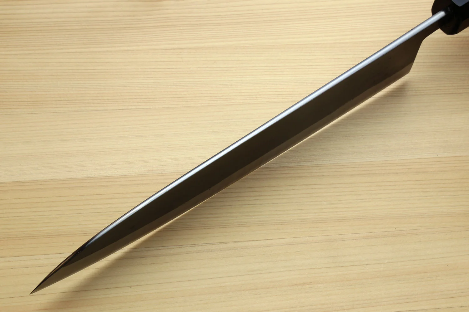 Yoshihiro High Carbon Blue Steel #2 Kurouchi Gyuto Japanese Multipurpose Knife with Kaede Handle - Image 7