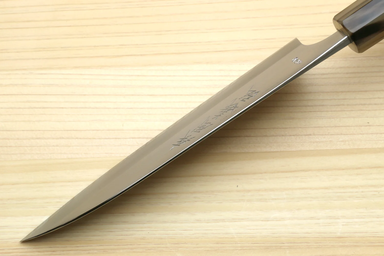 Yoshihiro High Speed Steel HAP40 Petty Multipurpose Chef Knife with Triple Ring Handle - Image 5