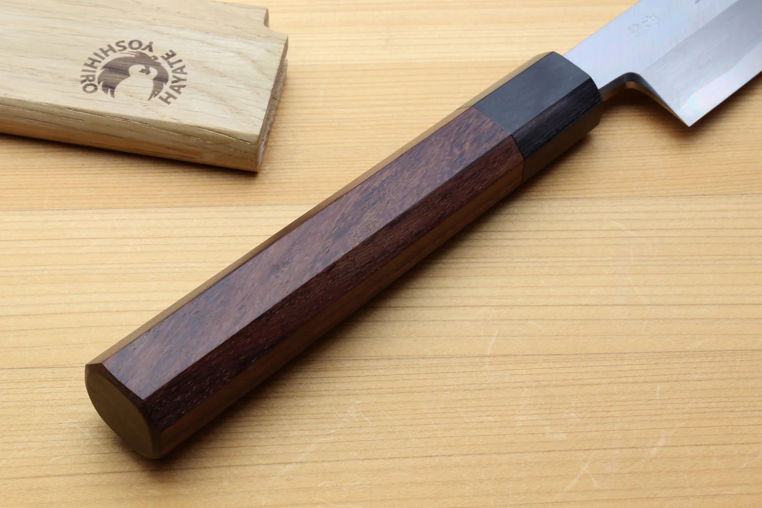 Yoshihiro Hongasumi Blue Steel Yanagi Sushi Sashimi Japanese Knife Rosewood Handle - Image 8