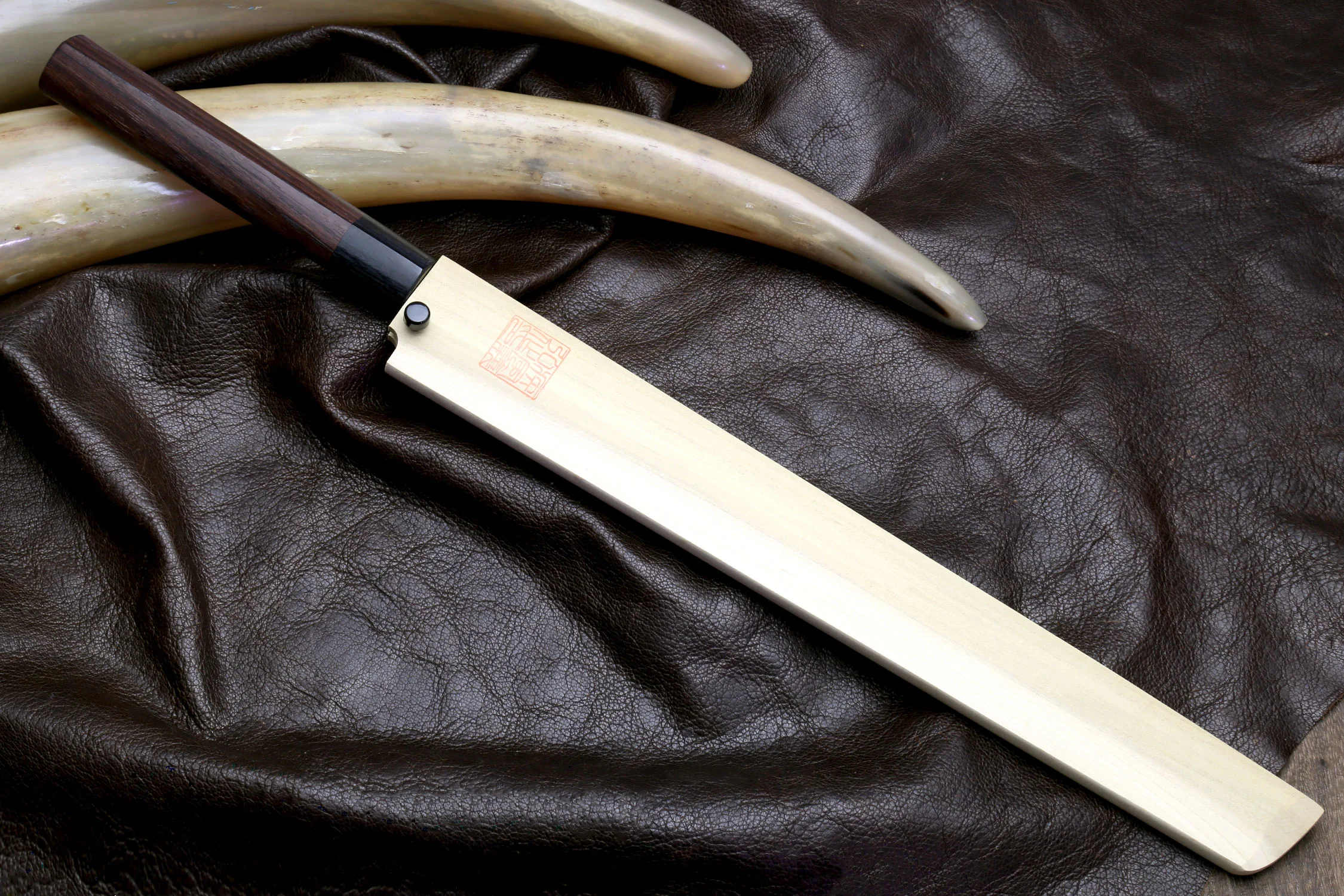 Yoshihiro Hongasumi White Steel Sakimaru Takobiki Sushi Sashimi Japanese Knife Rosewood Handle - Image 3