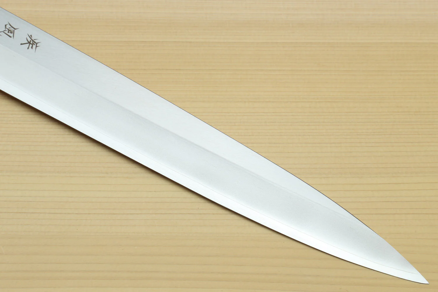 Yoshihiro Inox Stainless Steel Yanagi Sushi Sashimi Japanese Knife with Saya Cover - Handle - Image 6