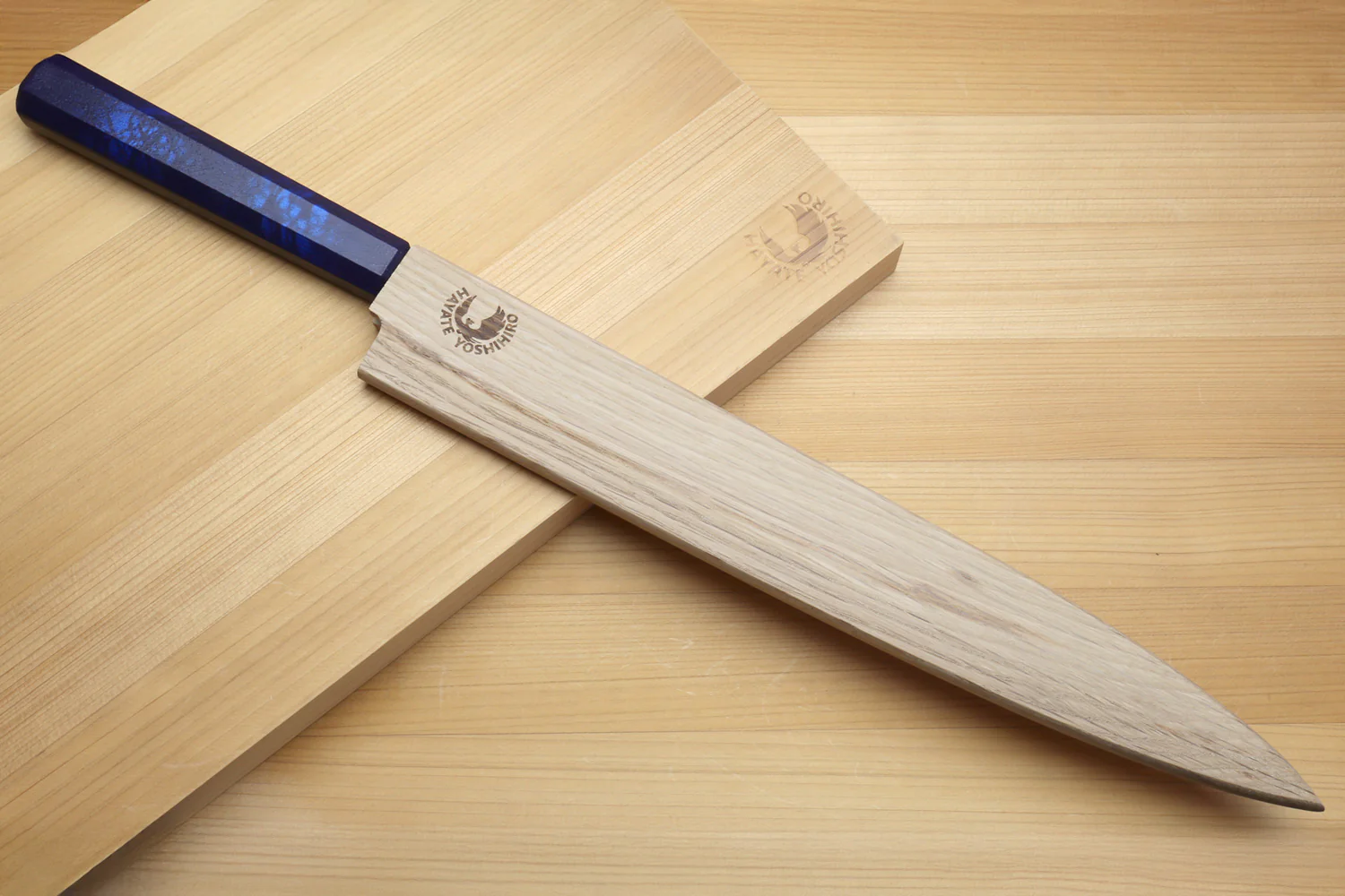 Yoshihiro Inox Stainless Steel Yanagi Sushi Sashimi Japanese Knife with Saya Cover - Handle - Image 8