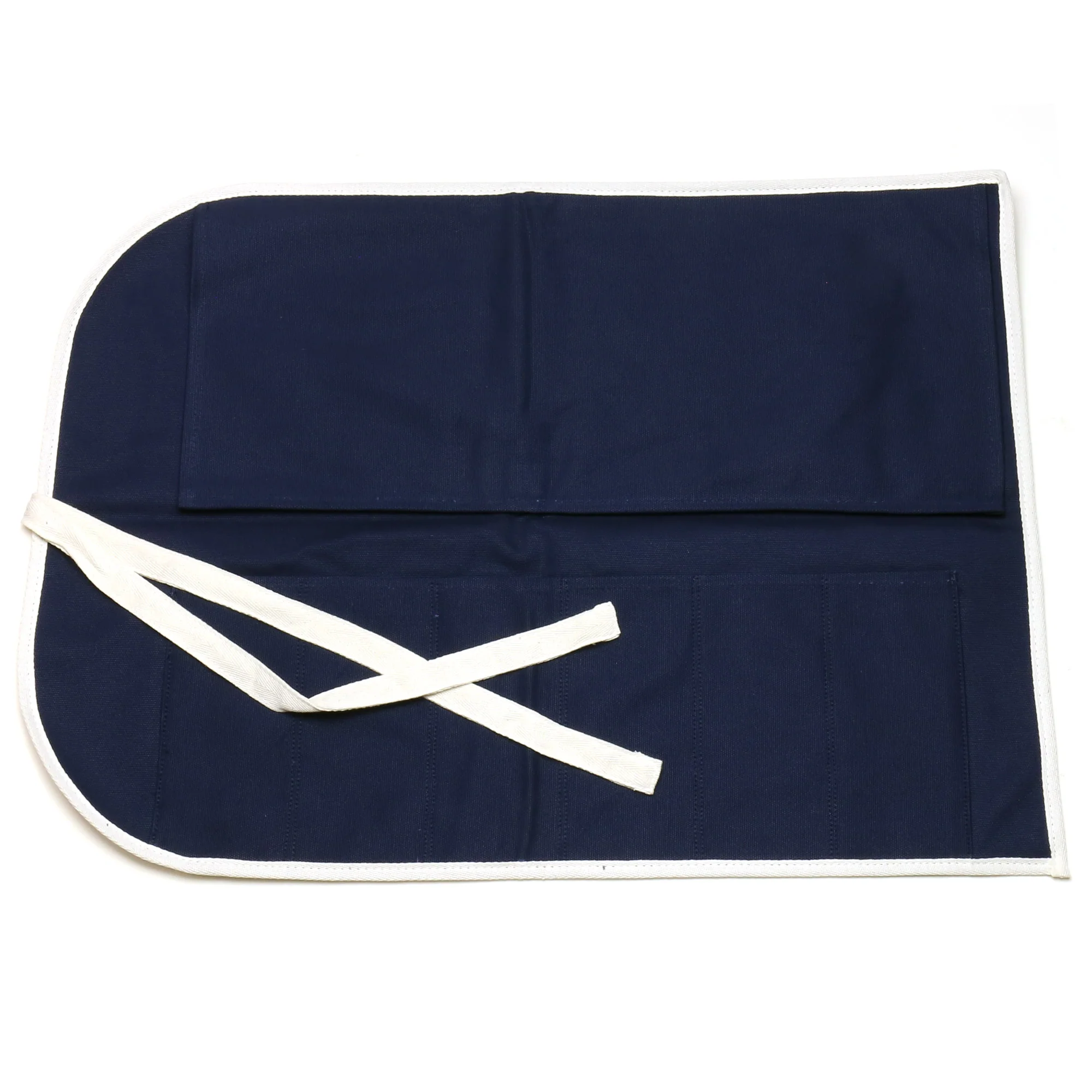Yoshihiro Japanese Knife Cotton Pouch Bag Dark Navy Color (6 Slots) - Image 6