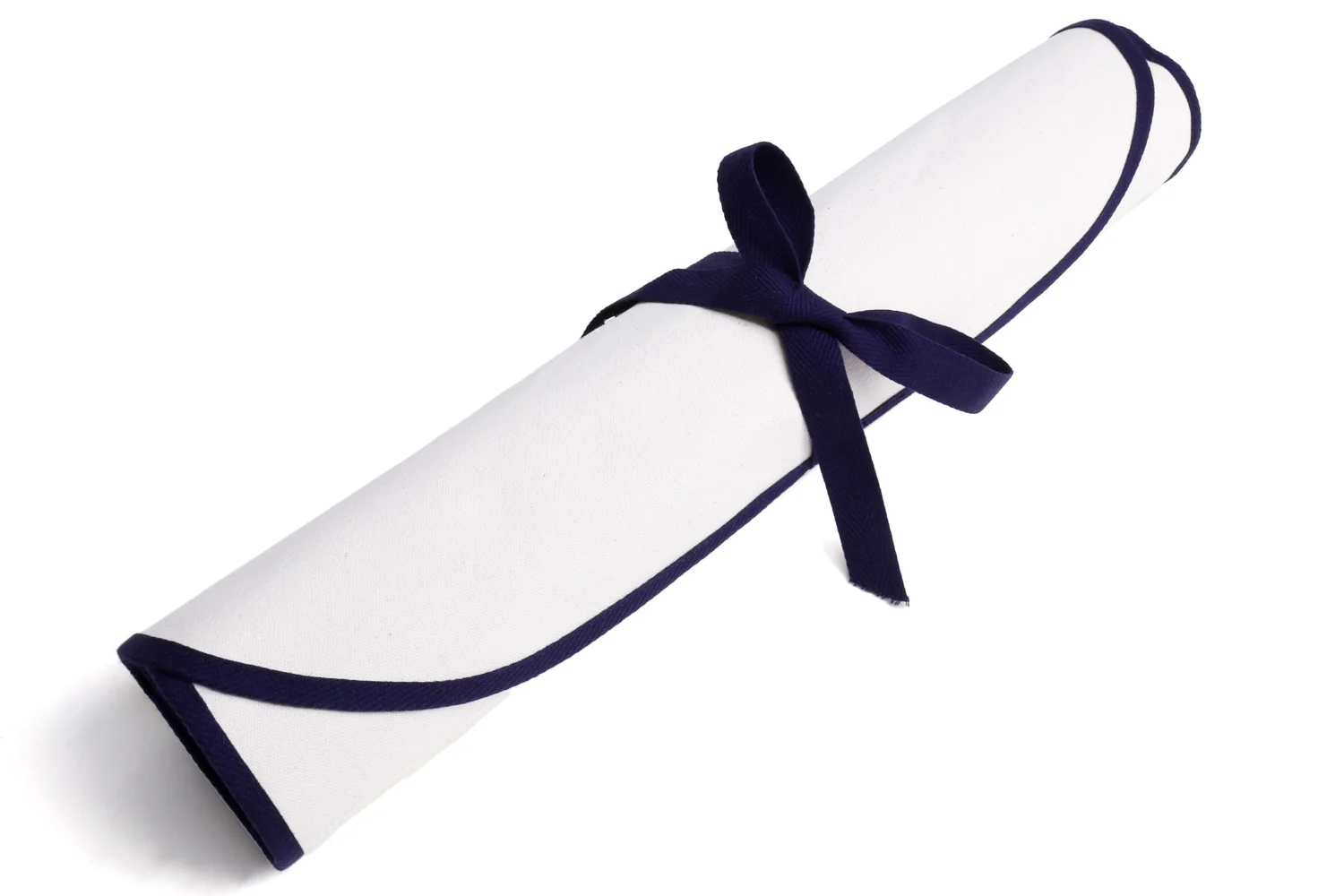 Yoshihiro Japanese Knife Cotton Pouch Bag White Color (6 Slots) - Image 4