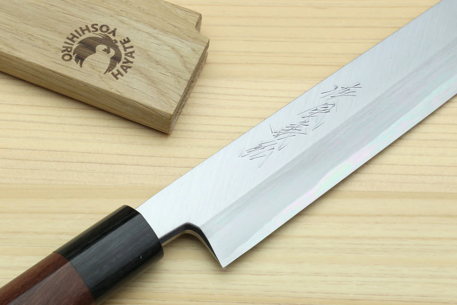Yoshihiro Kasumi White Steel Yanagi Sushi Sashimi Japanese Knife Rosewood Handle - Image 2