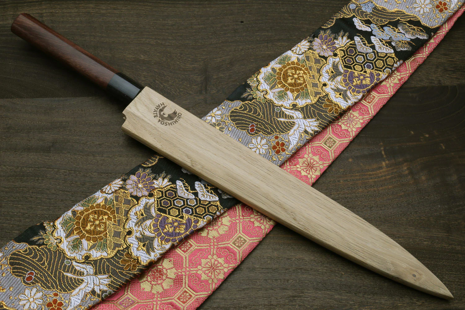 Yoshihiro Kasumi White Steel Yanagi Sushi Sashimi Japanese Knife Rosewood Handle - Image 8