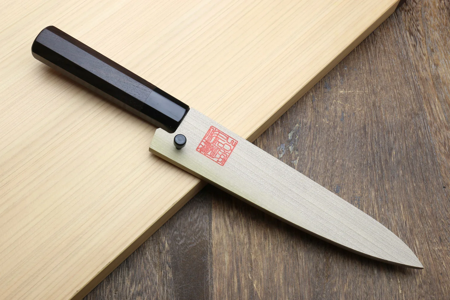 Yoshihiro Kurouchi Black-Forged Blue Steel Stainless Clad Petty Utility Knife (Ebony Handle) - Image 10