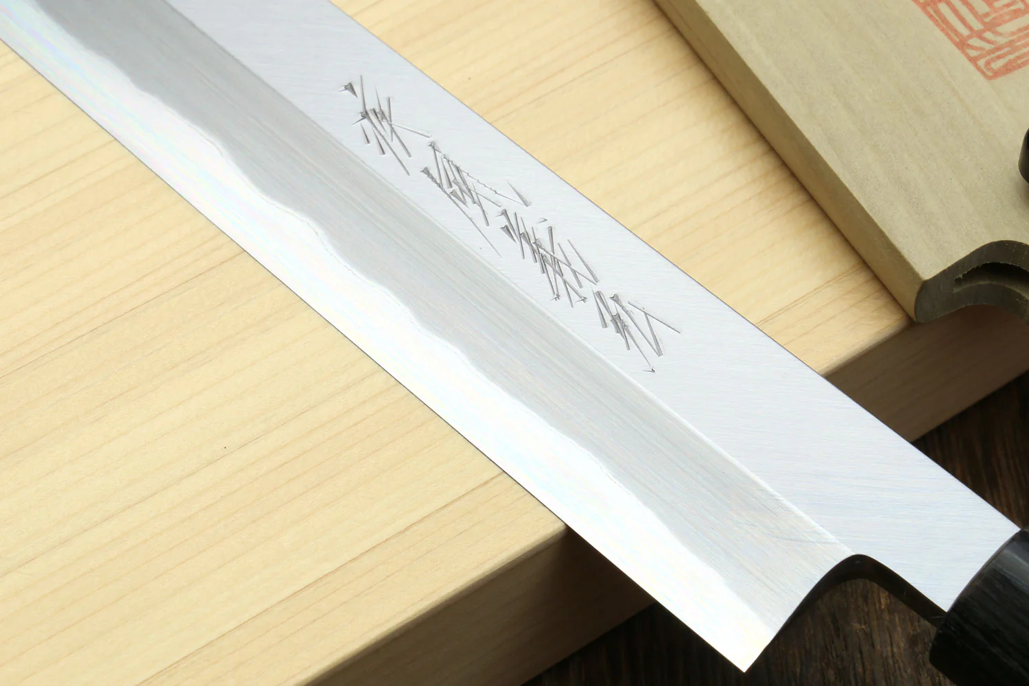 Yoshihiro Left Handed Hongasumi White Steel Sakimaru Takobiki Sushi Sashimi Japanese Knife Shitan Handle - Image 3