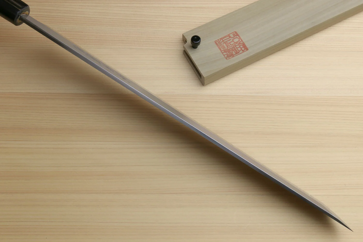 Yoshihiro Left Handed Hongasumi White Steel Sakimaru Takobiki Sushi Sashimi Japanese Knife Shitan Handle - Image 5