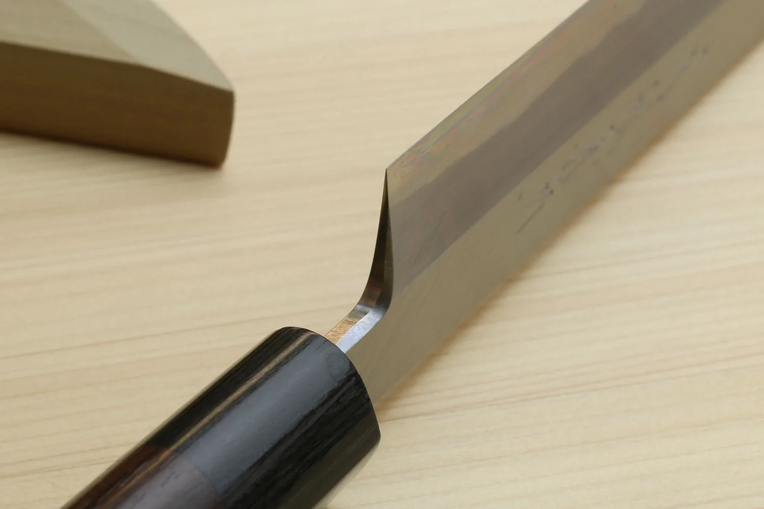 Yoshihiro Left Handed Hongasumi White Steel Sakimaru Takobiki Sushi Sashimi Japanese Knife Shitan Handle - Image 6