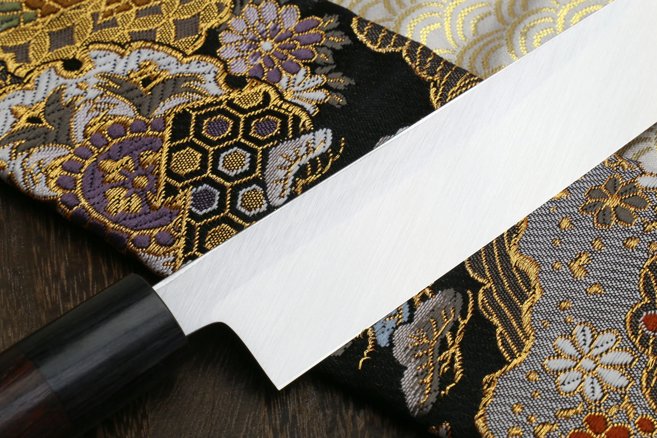 Yoshihiro Left Handed Kasumi White Steel Yanagi Sushi Sashimi Japanese Knife Shitan Handle - Image 4