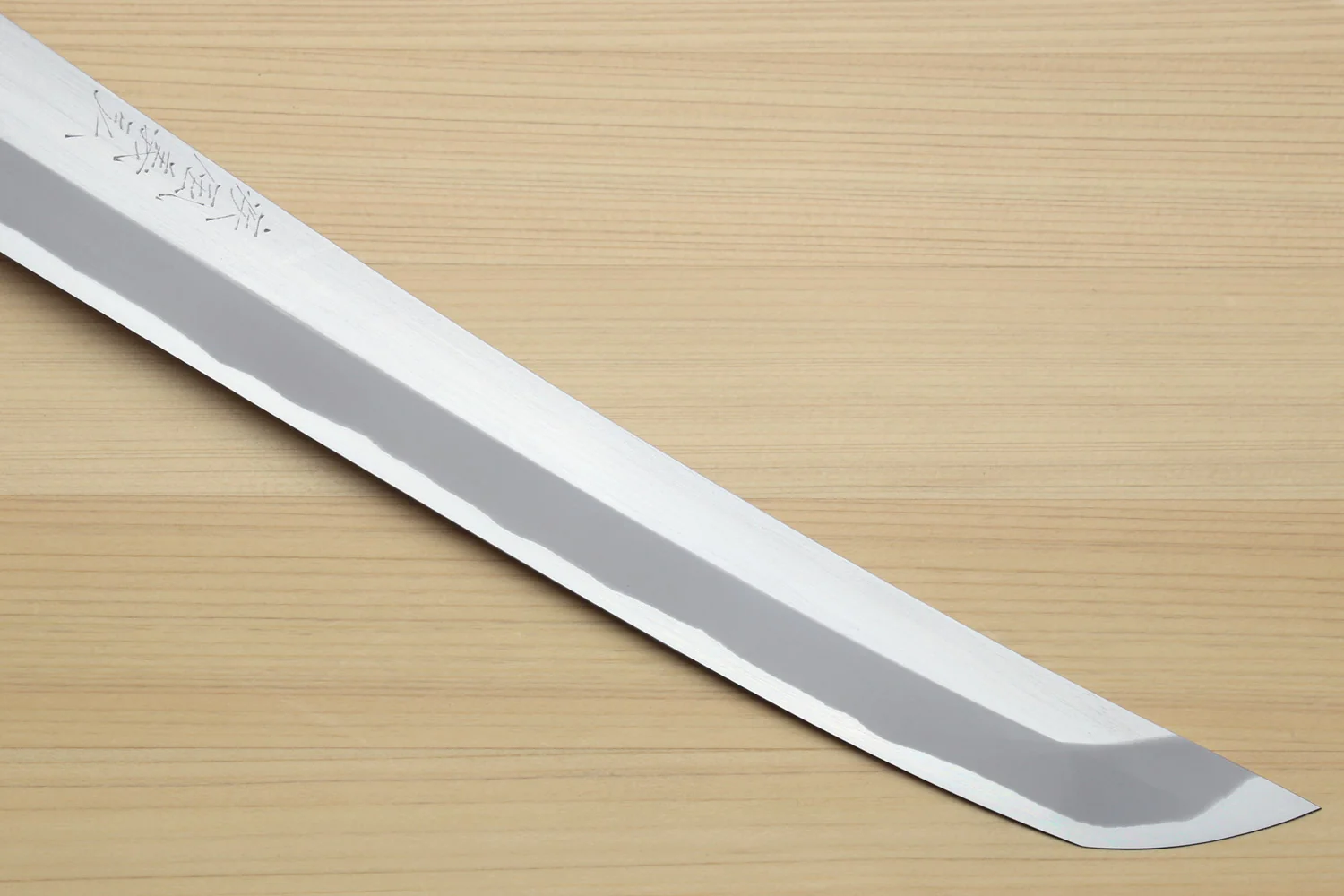 Yoshihiro Masashi Hongasumi White Steel Curved Sakimaru Takobiki Sushi Sashimi Japanese Knife Ebony Handle - Image 4