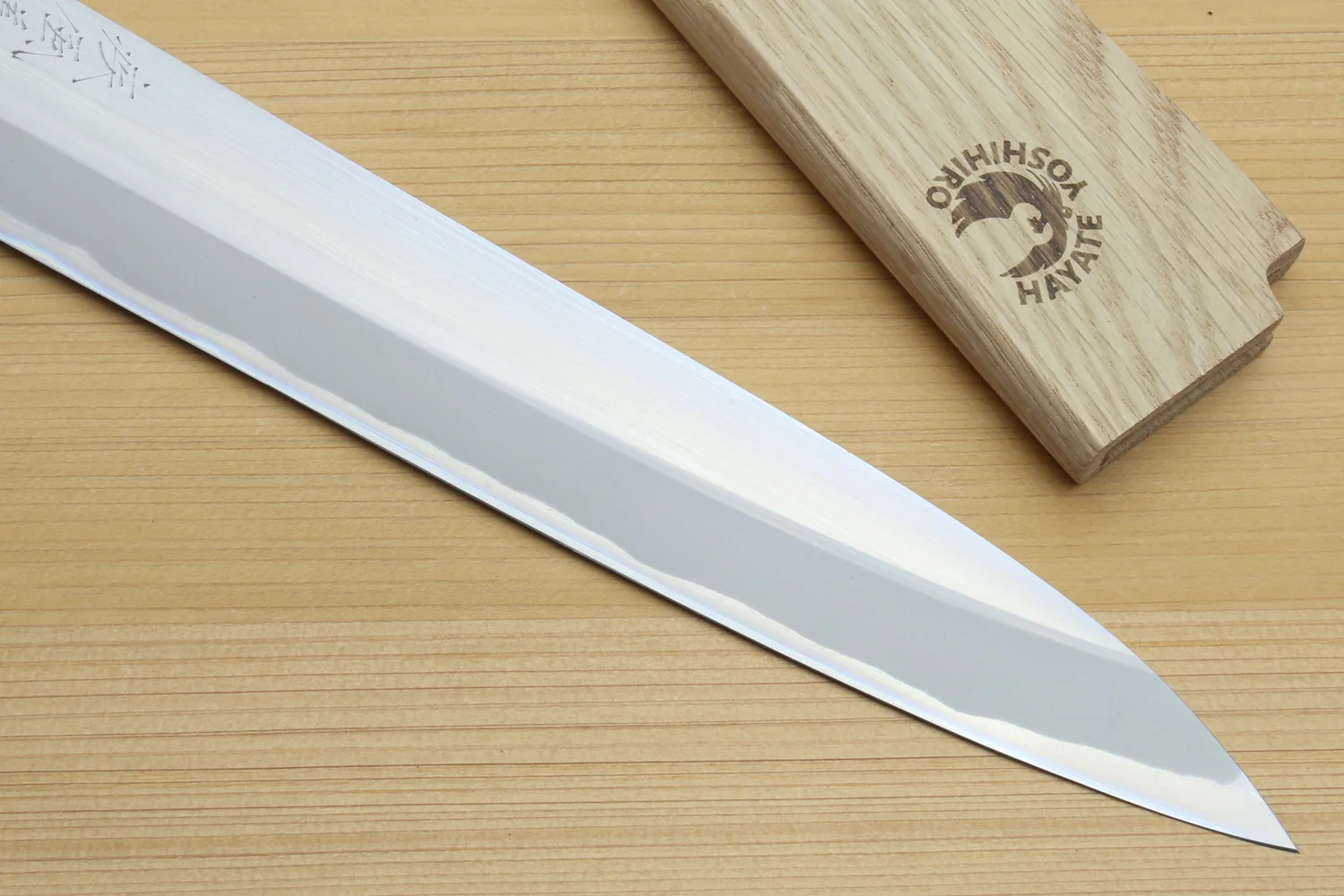 Yoshihiro Masashi Hongasumi White Steel Yanagi Sushi Sashimi Japanese Knife Ebony Handle - Image 4