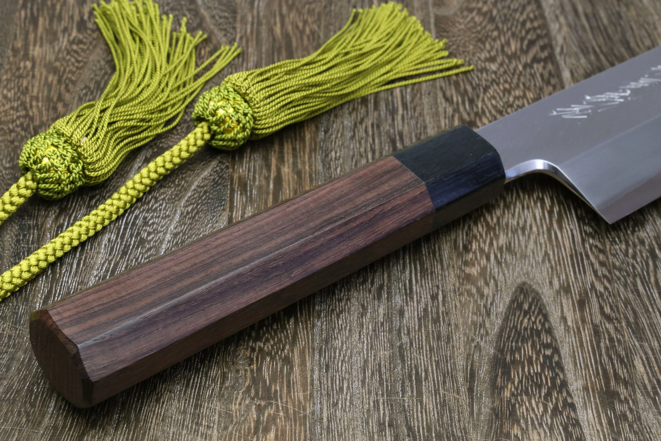 Yoshihiro Hongasumi Ginsan (Hakugin) High Carbon Stain Resistant Kama Usuba Traditional Japanese Vegetable Chopping Chef Knife Shitan Handle - Image 8