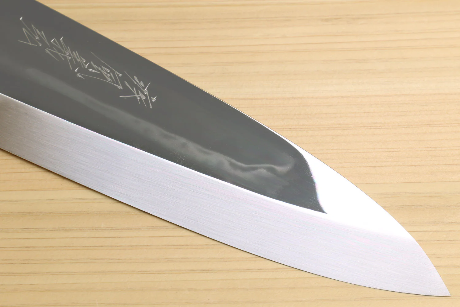 Yoshihiro Mizuhonyaki White Steel Mirror-Finished Namiukashi Deba Japanese Sushi Fillet Chef knife - Image 3