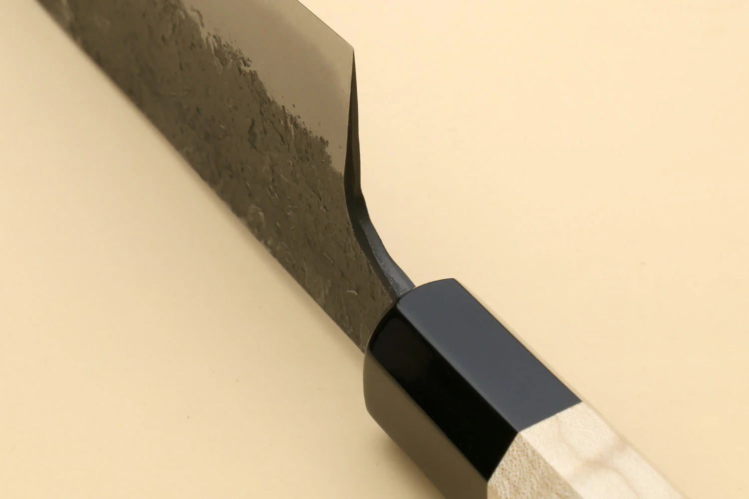 Yoshihiro Nashiji High Carbon White Steel MAZAKI Gyuto Japanese Chefs Knife with Camphor Handle - Image 8