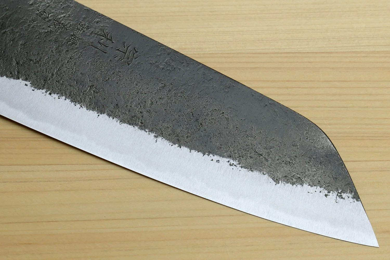 Yoshihiro Nashiji High Carbon White Steel #2 Japanese Bunka Chefs Knife with Cocobolo Wood Handle - Image 5