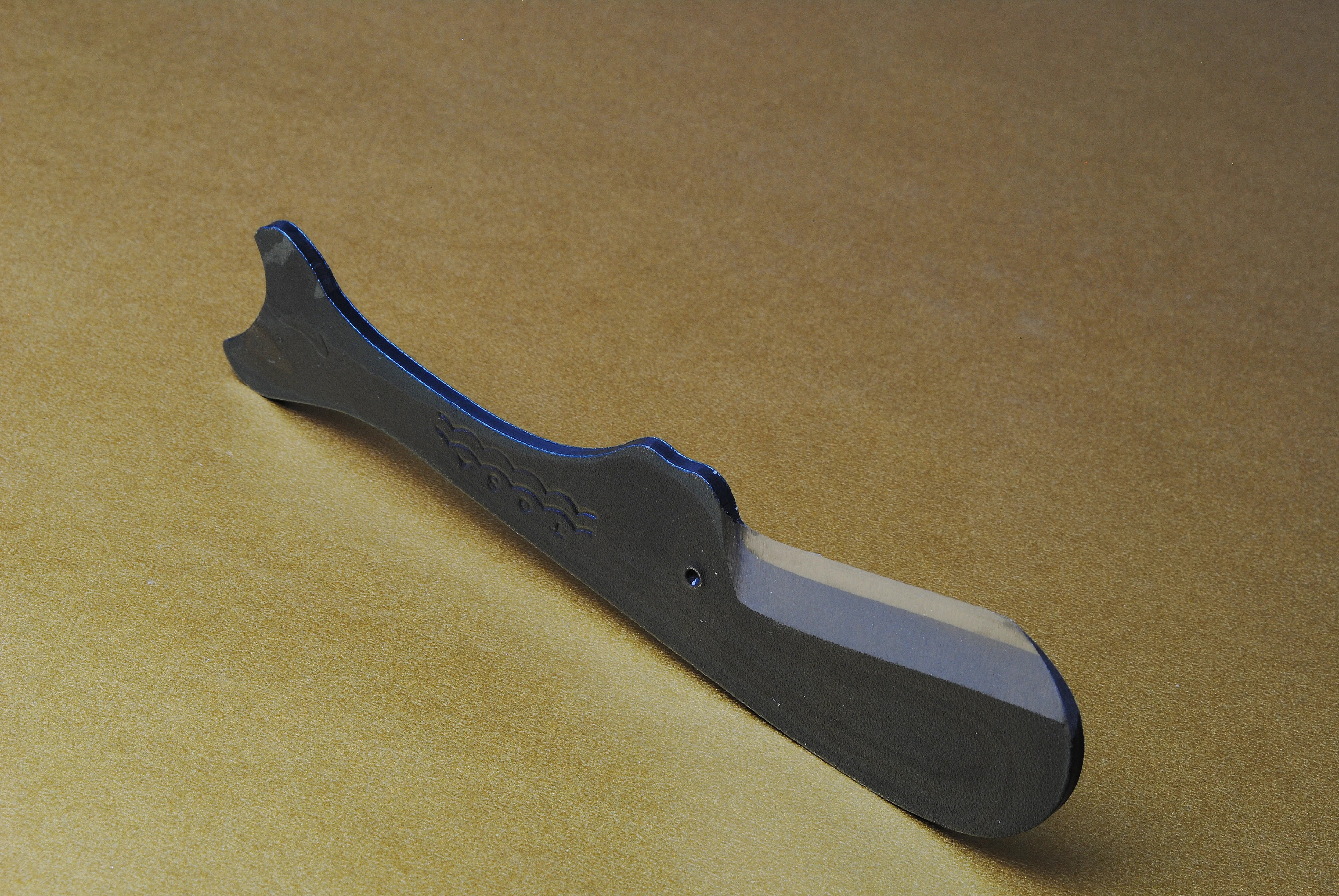 Yoshihiro Shiroko High Carbon Steel Kurouchi Kujira Whale Japanese Utility Knife (Whale A Type) - Image 5