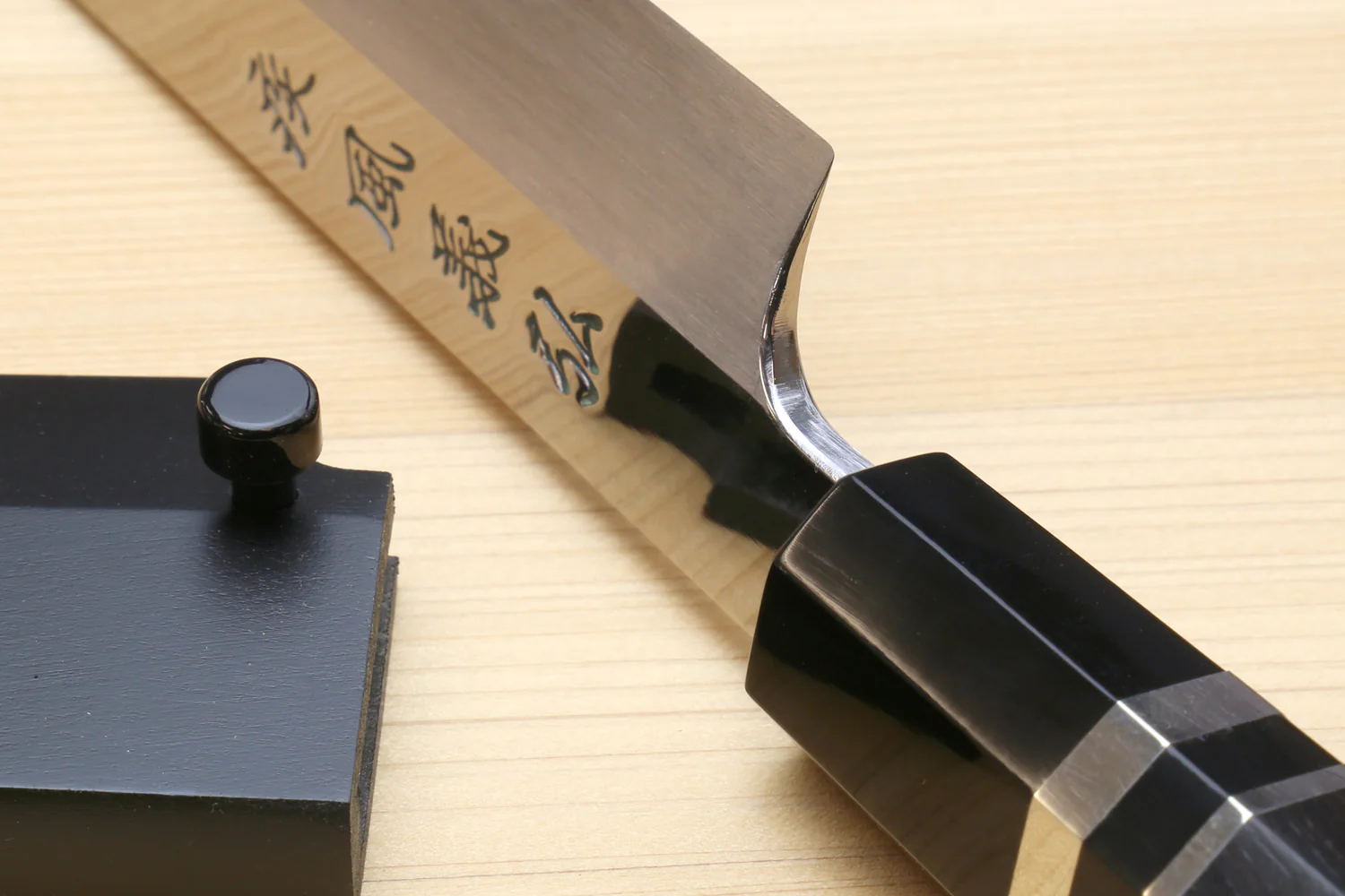 Yoshihiro SVG-10 Semi-Stainless Steel Mirror Finished Yanagi Sushi Sashimi Japanese Knife Ebony Handle with Triple Nickel Silver Ring - Image 7