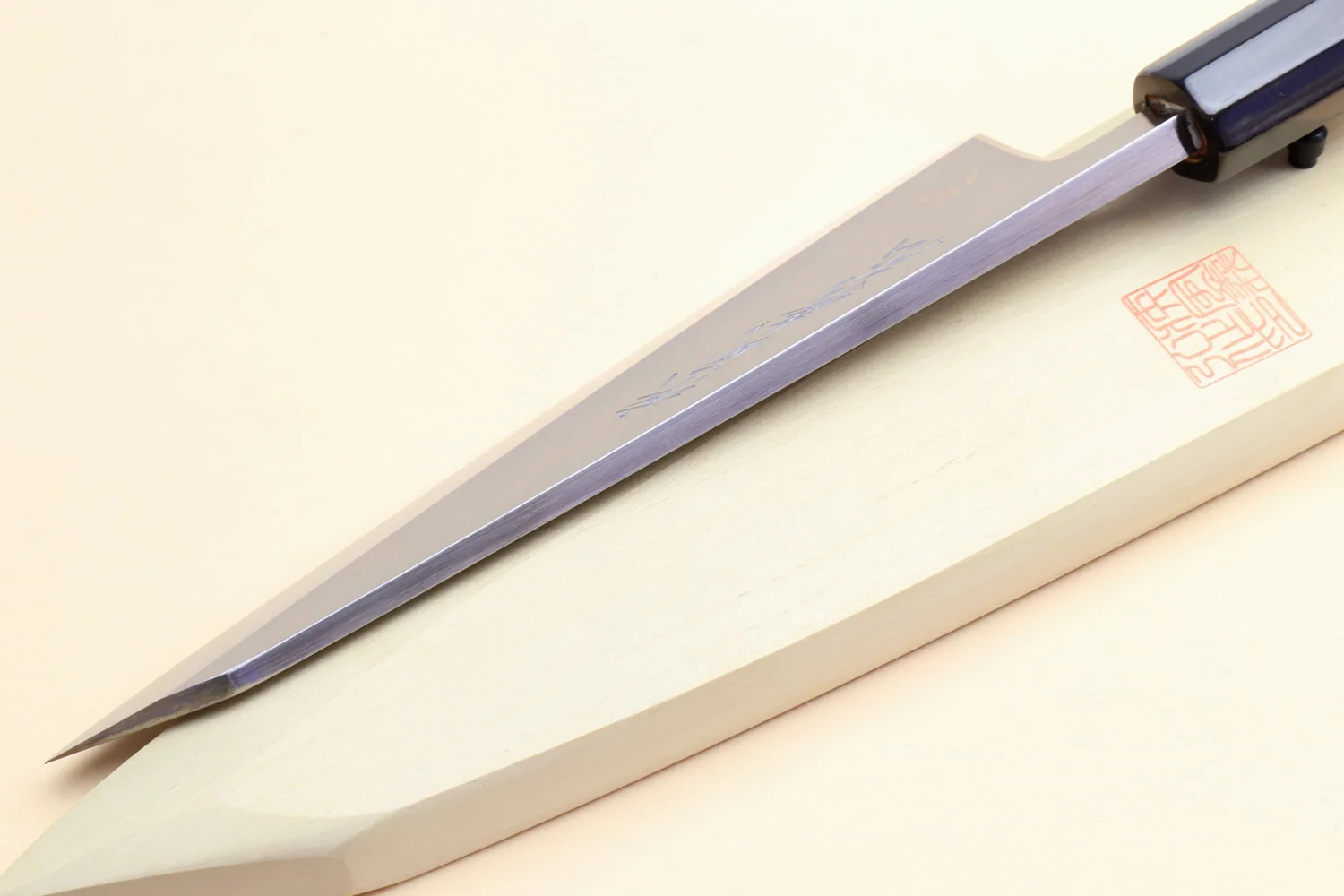 Yoshihiro Hongasumi White Steel #2 Garasuki Traditional Japanese Poultry Boning Knife Magnolia Handle - Image 4
